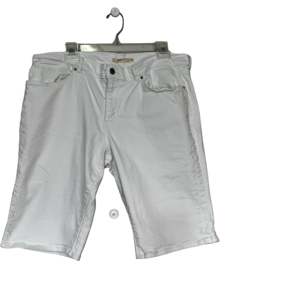 Levi's Shorts Levis White Denim Bermuda Shorts Poshmark